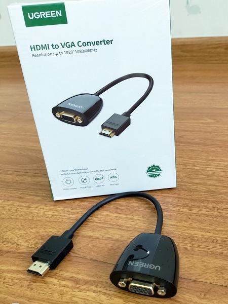 Cáp chuyển HDMI to VGA Ugreen 40253 ( không Audio)